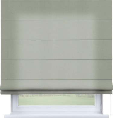 Римская штора «Кортин» для проема, ткань вельвет светло-серый