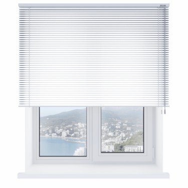Горизонтальные жалюзи 1003п белые с перфорацией