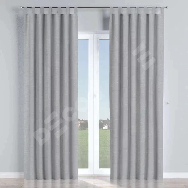 Комплект штор на петлях лён цвет серый
