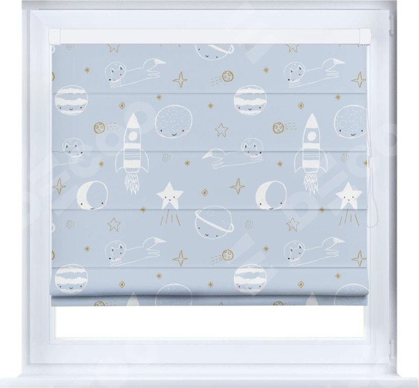 Римская штора «Кортин» кассетная «Прекрасная вселенная»