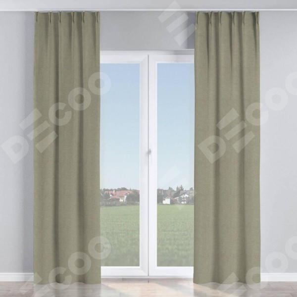 Комплект штор на тесьме «Кустик», твид кофейный