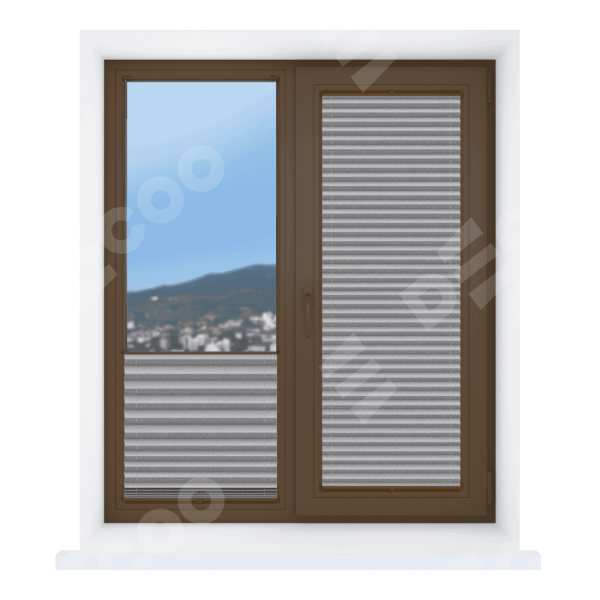 Штора плиссе ткань Виват стальной