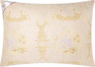 Подушка стёганная 50х70 см, шерсть верблюда, ткань глосс-сатин, п/э 100%