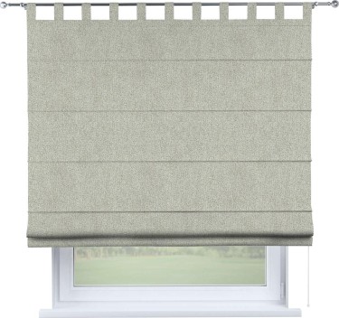 Римская штора на петлях «Кортин», ткань твид блэкаут, коричнево-серый