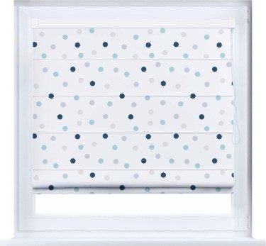 Римская штора «Кортин» кассетная «Точки»