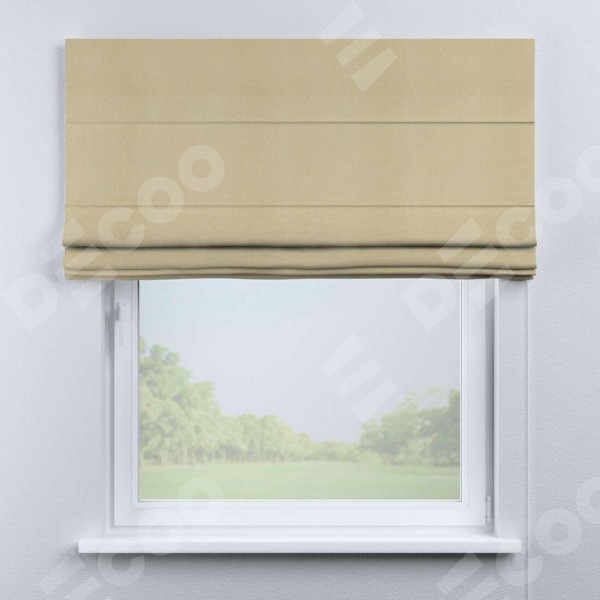 Римская штора «Кортин» для проема, ткань блэкаут однотонный, милано латте