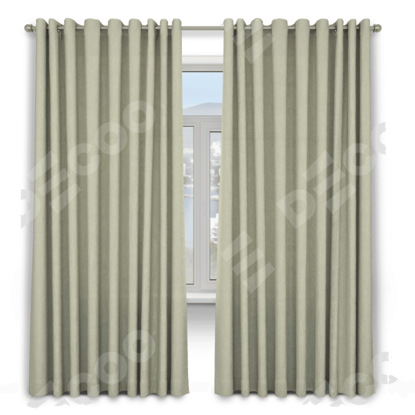 Шторы на люверсах ткань твид блэкаут, коричнево-серый