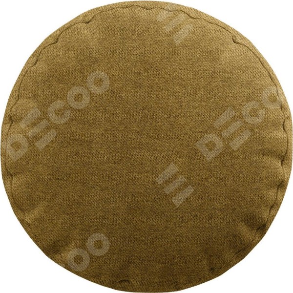 Подушка круглая «Кортин» твид блэкаут горчица