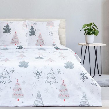 Постельное белье Этель 1.5сп «Рождественская ель» 143*215см,150*214см,70*70см-2 шт